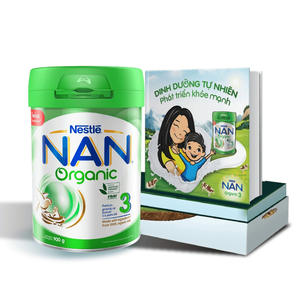 Nestle NAN Organic 3, 2 - 6 tuổi, 900g
